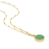 Barcelona May Chrysoprase Birthstone Necklace-Auree Jewellery