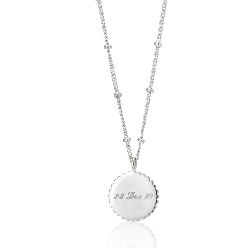 Barcelona Silver April Crystal Birthstone Necklace-Auree Jewellery