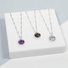 Barcelona Silver February Amethyst Birthstone Necklace-Auree Jewellery