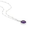 Barcelona Silver February Amethyst Birthstone Necklace-Auree Jewellery