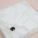 Barcelona Silver January Garnet Birthstone Necklace-Auree Jewellery