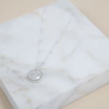 Barcelona Silver June Moonstone Birthstone Necklace-Auree Jewellery