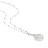 Barcelona Silver June Moonstone Birthstone Necklace-Auree Jewellery