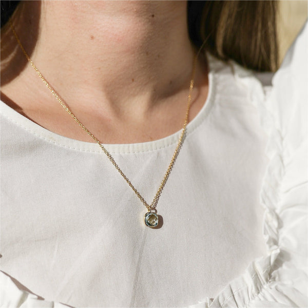 Brooklyn Gold Vermeil & Blue Topaz Necklace-Auree Jewellery