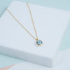 Brooklyn Gold Vermeil & Blue Topaz Necklace-Auree Jewellery