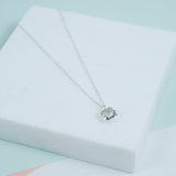 Brooklyn Green Amethyst & Sterling Silver Necklace-Auree Jewellery