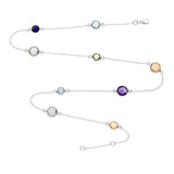 Necklaces & Pendants - Chennai 18" Sterling Silver & Multi Gemstone Necklace