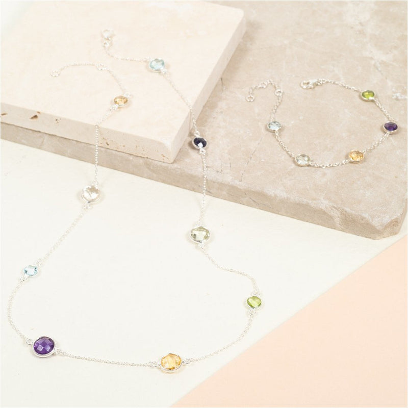 Sterling silver hotsell gemstone necklaces