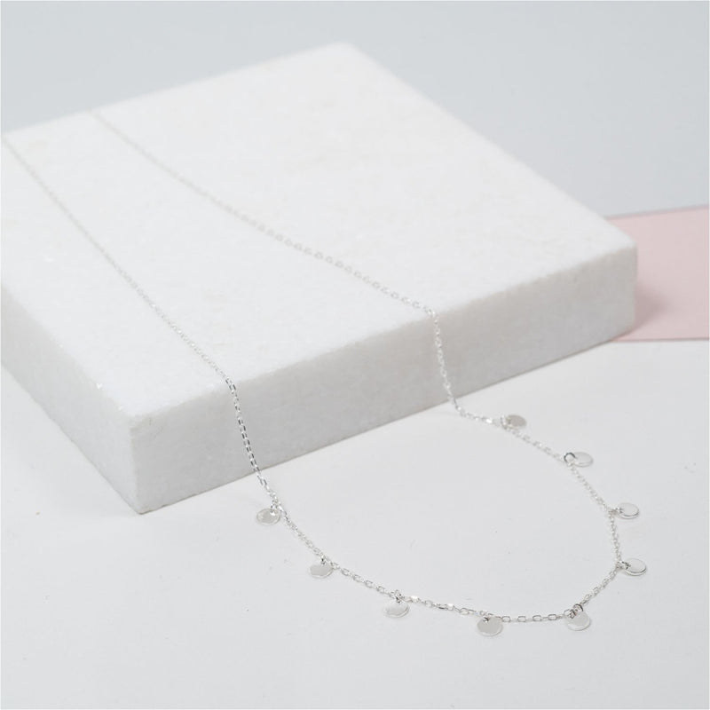 Frascati Sterling Silver Multi Disc Necklace-Auree Jewellery