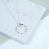 Necklaces & Pendants - Granada Sterling Silver Circle And Bar Necklace