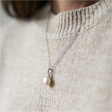 Necklaces & Pendants - Harcourt White Pearl & Cubic Zirconia Sterling Silver Round Pendant