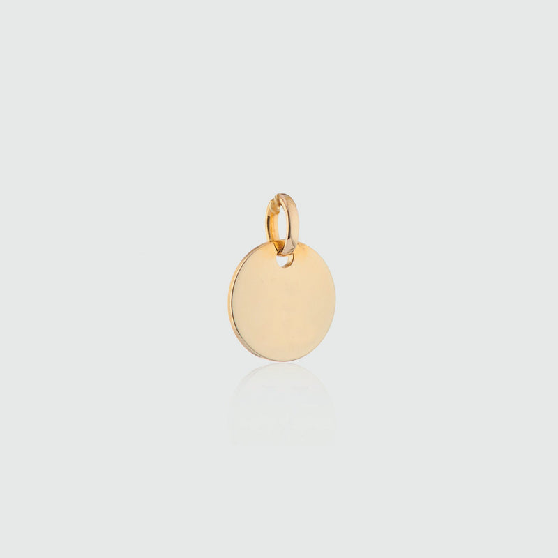 Pre-Engraved Mini 9ct Yellow Gold Disc Pendants (no chain)-Auree Jewellery