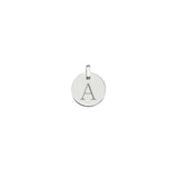 Hobury Silver Disc Engraved Initial Pendant-Auree Jewellery