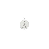 Hobury Silver Disc Engraved Initial Pendant