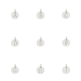 Hobury Silver Disc Engraved Initial Pendant (no chain)