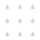 Hobury Silver Disc Engraved Initial Pendant (no chain)