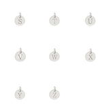 Hobury Silver Disc Engraved Initial Pendant (no chain)
