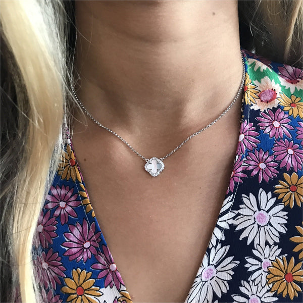 Irini Sterling Silver and Mother of Pearl Necklace