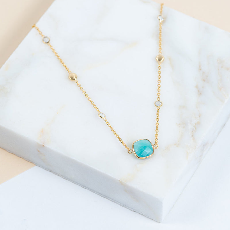 Necklaces & Pendants - Iseo Amazonite & Gold Vermeil Necklace
