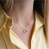 Knightsbridge Yellow Gold Vermeil Russian Wedding Ring Necklace-Auree Jewellery