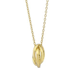 Necklaces & Pendants - Knightsbridge Yellow Gold Vermeil Russian Wedding Ring Necklace