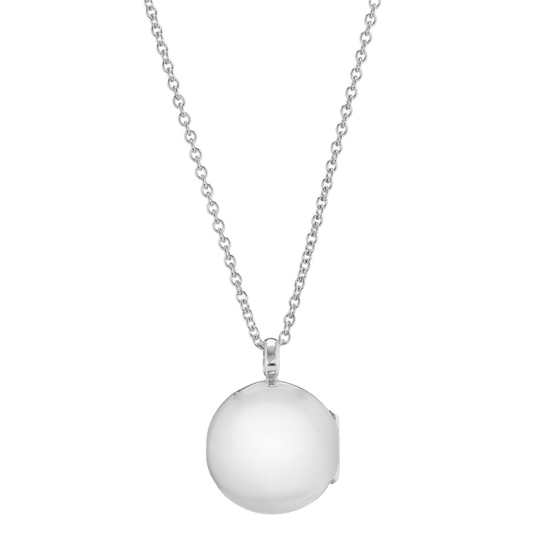 Langton Sterling Silver Diamond Locket Necklace-Auree Jewellery