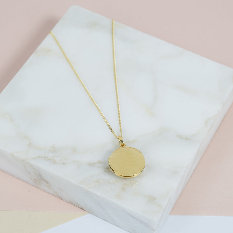 Limerston Gold Vermeil Locket Necklace-Auree Jewellery