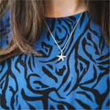 Necklaces & Pendants - Maddalena Yellow Gold Vermeil Starfish & Cubic Zirconia Necklace