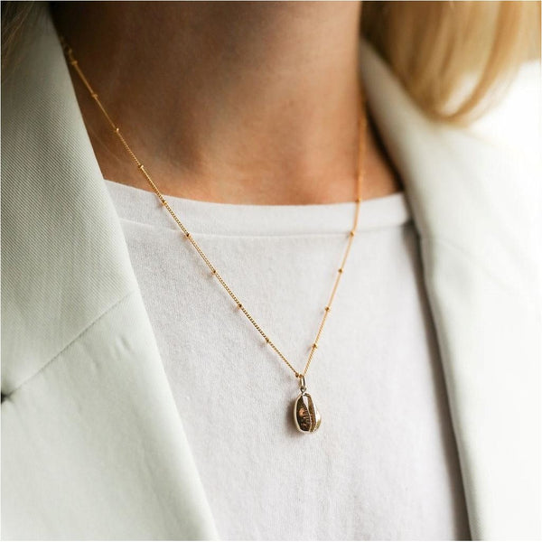 Moka Yellow Gold Vermeil Shell Pendant-Auree Jewellery