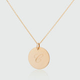 Pembroke 9ct Yellow Gold Large 19mm Disc Pendant-Auree Jewellery