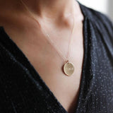 Pembroke 9ct Yellow Gold Large 19mm Disc Pendant-Auree Jewellery