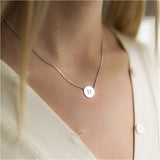 Portobello Sterling Silver Engraved Disc Necklace