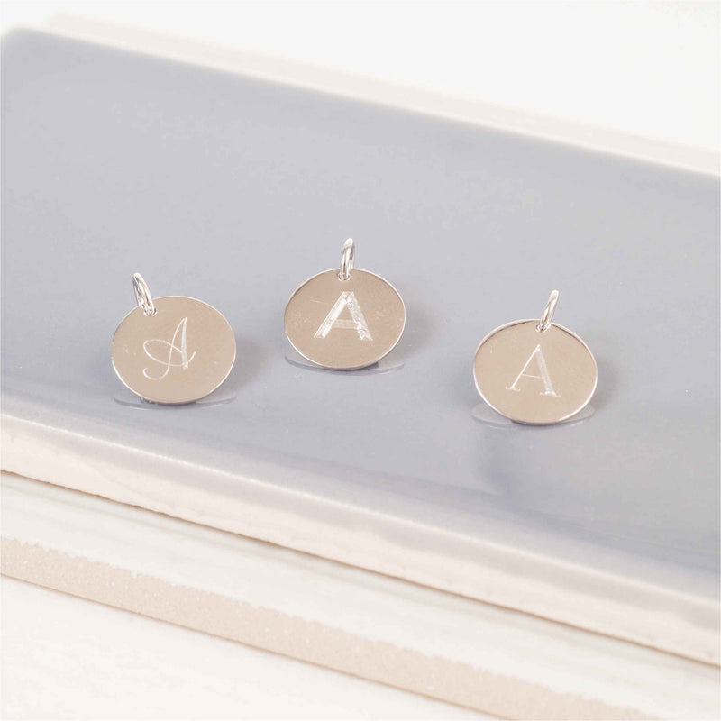 Pre-Engraved Portobello Sample Silver Disc Necklace