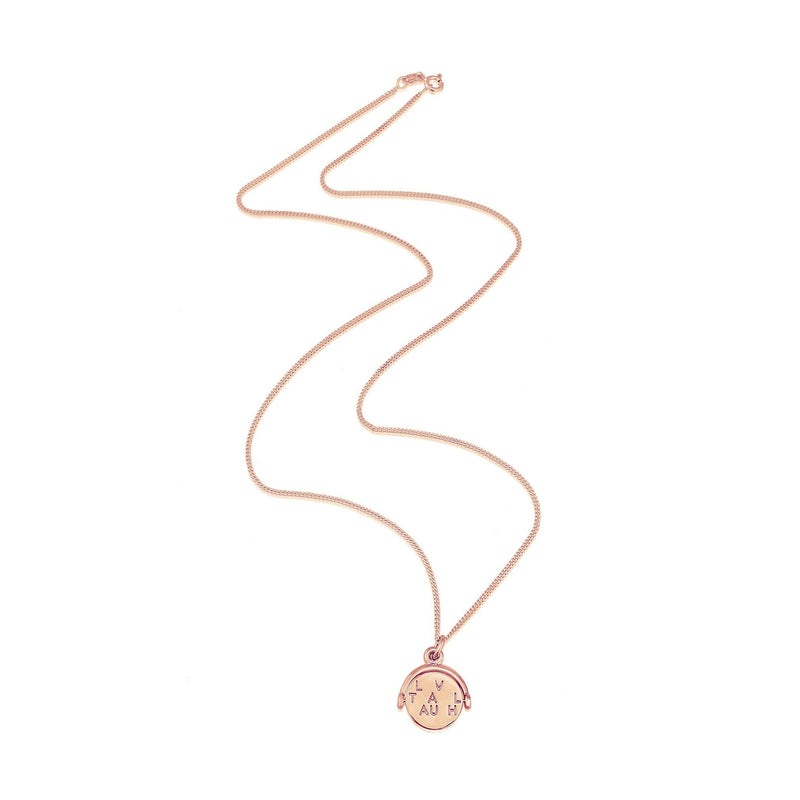 Necklaces & Pendants - Seychelles Rose Gold Spinning Love, Laugh, Travel Pendant