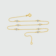 Necklaces & Pendants - Sofia 15" Gold Vermeil & Cubic Zirconia Necklace