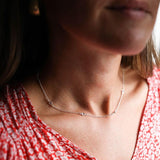 Necklaces & Pendants - Sofia 15" Sterling Silver & Cubic Zirconia Short Necklace