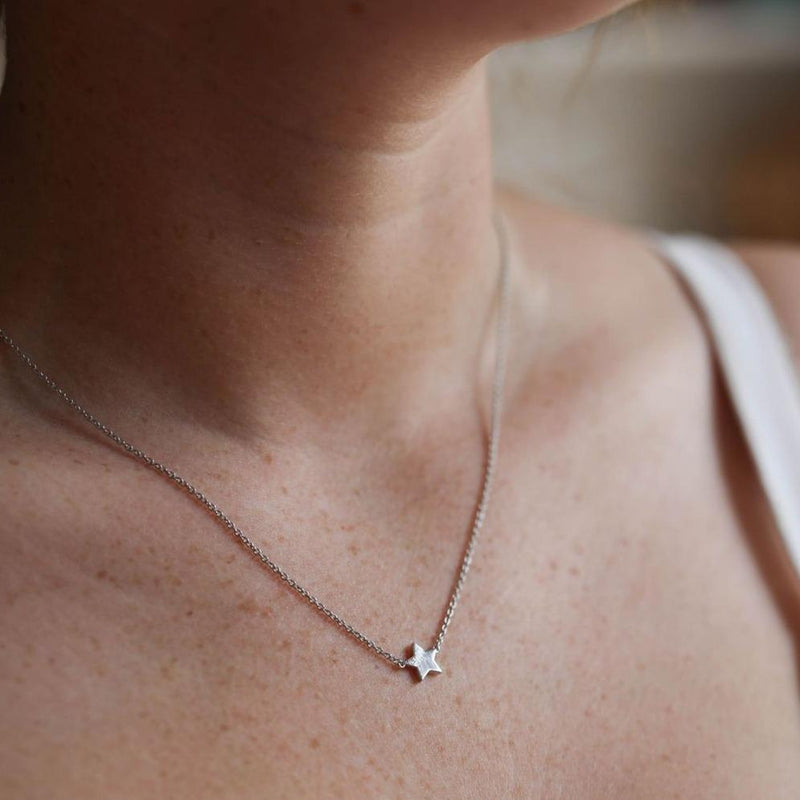 Soho Sterling Silver Star Necklace-Auree Jewellery