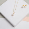 Thurloe White Pearl & 9ct Gold Pendant-Auree Jewellery