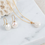 Triora Baroque Pearl & 18ct Gold Vermeil Pendant-Auree Jewellery