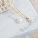 Triora Baroque Pearl & 18ct Gold Vermeil Pendant-Auree Jewellery