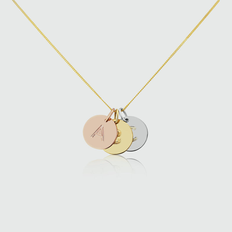 Westbourne 9ct Gold Disc Trio Necklace