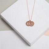 Westbourne 9ct Rose Gold Disc Duo Necklace