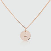 Westbourne 9ct Rose Gold Disc Pendant-Auree Jewellery