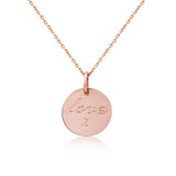 Westbourne 9ct Rose Gold Disc Pendant-Auree Jewellery