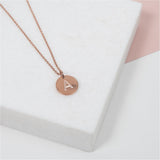Westwick Rose Gold Vermeil Disc Pendant-Auree Jewellery