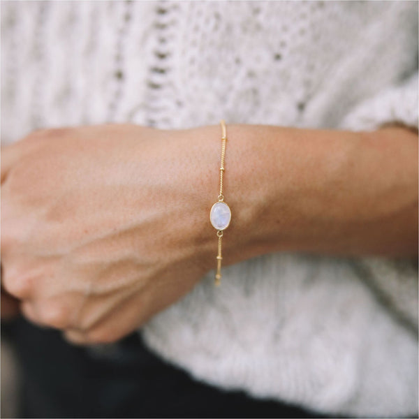 Pollara Moonstone  & Gold Vermeil Beaded Jewellery Set