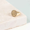 Sydney Solid Gold Ladies Engraved Signet Ring-Auree Jewellery