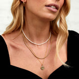 Layering Seychelles Pendant and Pearl Necklace Set