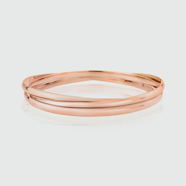 Walton 9ct Rose Gold Russian Wedding Bangle-Auree Jewellery