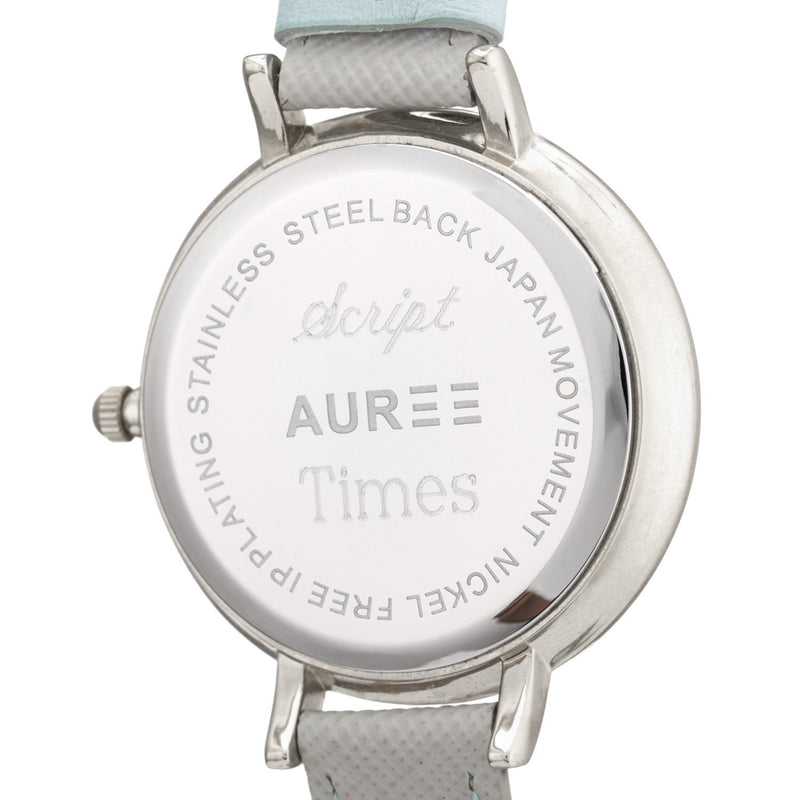 Montmartre Silver Watch with Chestnut Brown & Orange Leather Strap-Auree Jewellery